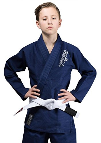 Venum, Contender Enfant Kimono JJB (Ceinture blanche offerte), Mixte Enfant, C3, Marine Bleu
