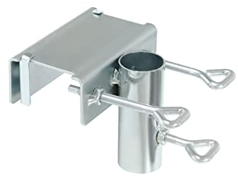 Zfseyuh Sonnenschirmhalterung für Balkongeländer, Balkonschirmhalter, Balkonhalterung für Sonnenschirme, Schirmständer Eckig für Geländer, Garten, Terrasse, Balkon(Ø 25-38mm)