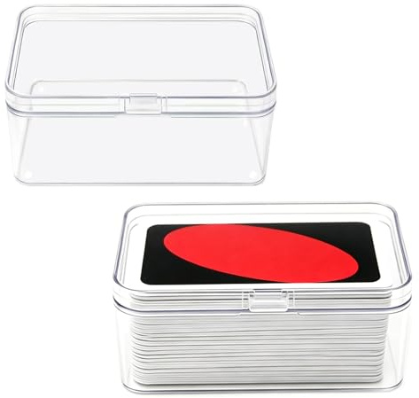 kediyoo UNO Card Case for Classic UNO Card Game, Plastic Playing Card Case, Card Holder Box, Plastic Card Storage Box(NO Cards)