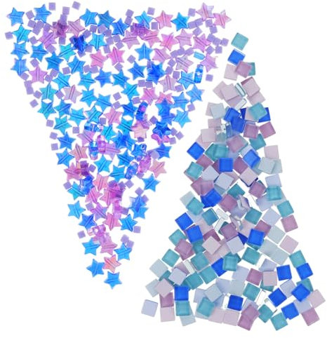 Hemobllo Pack De Carreaux De Mosaïque En Verre Pour Bricolage Variétés De Pièces En Verre Pour Décorer Cartes Cadres Photo Et Vases