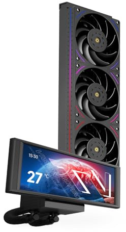 TR-Thermalright Trofeo Vision 360 ARGB Noir Refroidisseur liquide pour processeur, écran LCD IPS 6,86'' avec résolution 1280 x 480, magnétique, refroidisseur de 360 mm, pour AM5, LGA1851/1700