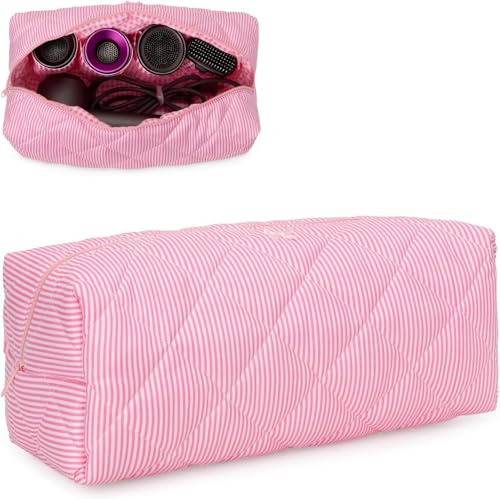 Borsa da Viaggio Compatibile con Dyson Airwrap, Custodia per Asciugacapelli Dyson e Accessori, Trousse da Viaggio Organizer per Strumenti per Styling Capelli Shark Flexstyle (Rosa)