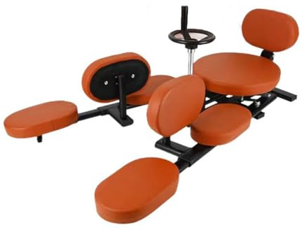Bensträckare Med Hjul, Tung Utrustning Splittmaskin, 0-210° Justerbar Stretchutrustning, Skumkudde Och Ryggstöd, 200 Kg Lastkapacitet(Orange)