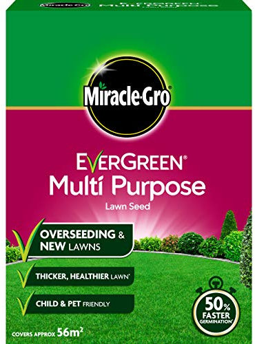 Miracle-Gro EverGreen 17402 Multi Purpose Lawn Seed 1.6 kg, Brown