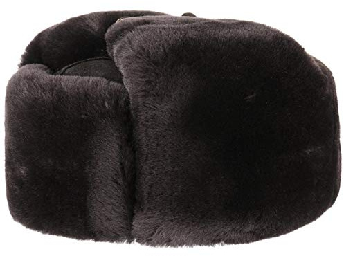 LIERYS Schiwago Pelzmütze Uschanka mit Ohrenklappen Damen und Herren Herbst Winter braun XXL (62-63 cm)