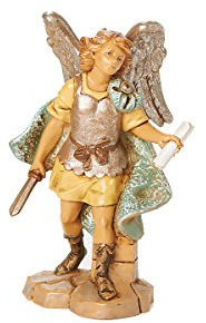 Roman Fontanini Inc., Gabriel, Archangel, 5 Angels Collection, Nativity Figure and Accessories, Hand Sculpted and Painted