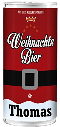 Lustapotheke® Weihnachts-Bier mit Wunschnamen - für alle Bierliebhaber zum Nikolaus oder Weihnachten