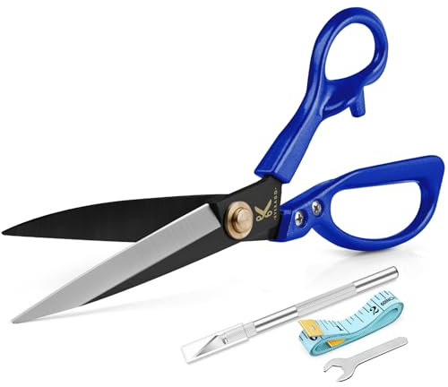 Stoffschere 26.5CM Stoffschere - Professionelle Schneiderschere, Nähschere, Karbonstahlschere für Jeans, Leder, Nähen, Sticken und Handarbeit usw