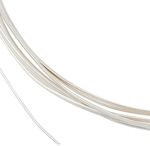 BENECREAT 1.5M/4.92 Fuß 999 Sterlingsilberdraht,0.3 mm/20 Gauge Dicker Halbrunder Basteldraht Für Wire Wrap,Schmuckherstellung,Spool-Projekt,0.8 mm In Durchmesser