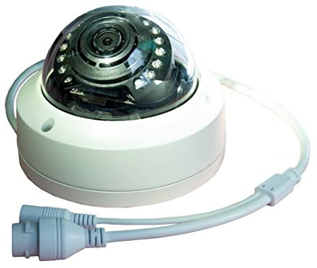 Domo de metal 4MP POE Cámara IP con cable Cámara de red de alta resolución 4.0MP PoE IP Vigilancia Infrarroja Visión nocturna Impermeable IP66 (lente de 6 mm)