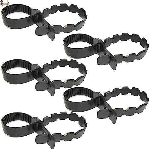 BricoLoco.com Bride tutorar arbres. Sangle réglable pour attacher les arbres aux tuteurs. Collier en caoutchouc pour fixation d'arbres au tuteur guide sans endommager le tronc. Attache douce. (5)