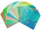 ZJIVQO 50 Stück Schillerndes Glitzerpapier, Glänzendes Origami-Papier, Regenbogen-Faltpapier für Bastelarbeiten, Kunstzubehör, 10