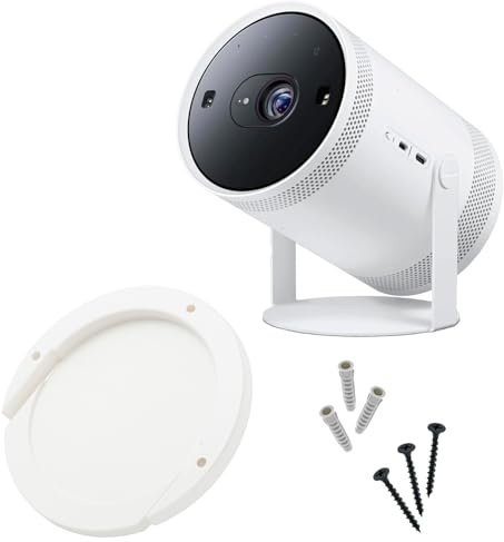 RusticHome Soporte para Proyector Samsun Freestyle 1 y 2/ Soporte Pared y Techo para Proyector/Estante para Samsun Freestyle 1 y 2 Pared o Techo 1 Unidad Freestyle Redondo