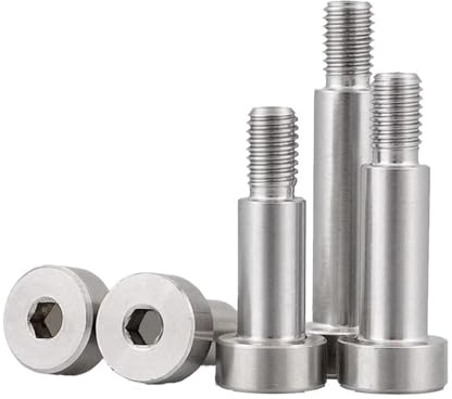 Cilky Tornillos metálicos 3/5/10 Uds M2 M2.5 M3 M4 M5 304 Tornillos de Hombro de Contorno de rodamiento de Rodillos hexagonales de Acero Inoxidable(20mm,D4-M3(10Pcs))