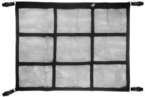 Sudnsadaks Red Almacenamiento Universal para Techo de Coche, Red Techo Furgoneta Camper, Camper Furgoneta Accesorios con Cremallera, Red Maletero de Coche, Accesorios Camper para Furgonetas