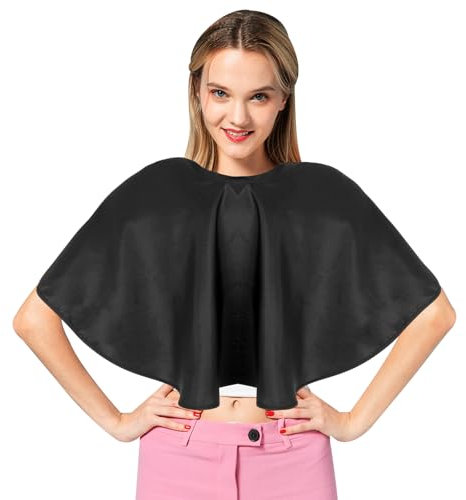 Teaaha Wasserdichter Barber Cape, 2 Stück Faltbarer Haarschneideumhang, Schwarze Make Up Umhang, Frisierumhang Kurz, Frisierumhang Erwachsene, Haare Färben Zubehör Für Haarfärbe Bleichmittel Shampoo