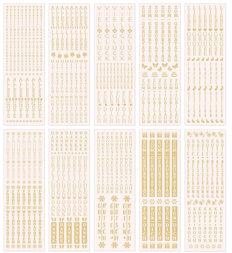 Ideen mit Herz Aqua-Transfers Deluxe Water Slide Film Candles Candle Tattoo Decal Wet Slide Film Various Designs 10 cm x 30 cm 10 Sheets (All Year Round)