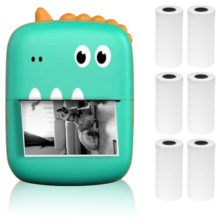 TARSHYRY Creador de Etiquetas Multifunción de Impresora Térmica Portátil para Impresión de Teléfonos Inteligentes con 9 Rollos de Papel 57 Mm + 5 Rollos Autoadhesivos Compatibles con (2)