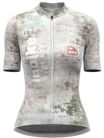 INBIKE Radtrikot Fahrradtrikot Rennradtrikot Damen Sommer Kurzarm Fahrradbekleidung Frauen mit 3 Taschen Atmungsaktiv Schnelltrocknend Fahrradsport Grün M