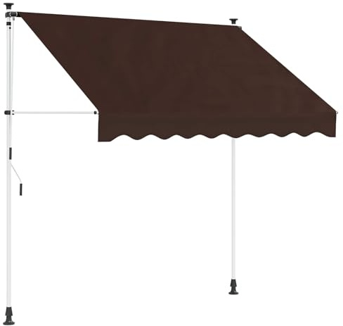 vidaXL Toldo retráctil Manual Marrón 150 cm