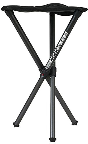 Walkstool - Modell Basic - Schwarz - 3-Beiniger Klapphocker aus Aluminium - Sitzhöhe 60 cm - Klapphocker Faltbar, Belastbar mit 175 kg - Hergestellt in Schweden