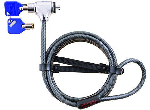 CODi Key Cable Lock, Black (A02001) - Integrated Security Solution for Laptops, Desktops and Monitors
