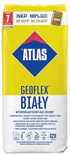 Guoml ® Atlas Natural Stone Adhesive Flexible Silica Gel Glue Class C2TE Atlas Geoflex 25 kg white