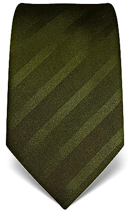 Vincenzo Boretti Herren Krawatte reine Seide Ton in Ton gestreift edel Männer-Design zum Hemd mit Anzug für Business Hochzeit 8 cm schmal/breit dunkelgrün