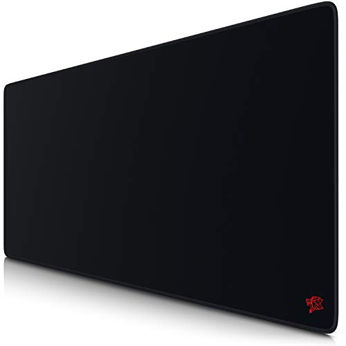 CSL-Computer Titanwolf XXL Speed Gaming Alfombrilla de ratón Titanwolf Negro 900 x 400 mm – Alfombrilla de ratón XXL – Tamaño Grande – Mejora la precisión y la Velocidad – Ultranegro