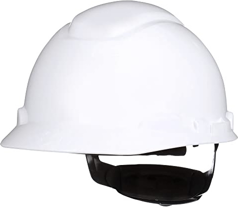 3M Hard Hat SecureFit, White, Non-Vented Cap Style Safety Helmet,ANSI Z87.1