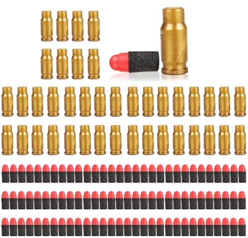 Mjuk kula, 160 st leksak ammunition laddning, mjuka pilar, bulletskum, leksakspistol skum ammunition för barn
