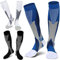 FEISIGE 3 Pairs Compression Socks, 20-30 mmHg Circulation Support - Ideal Compression Stockings for Running, Nursing, Flight, and Travel - Knee-High Varicose Veins Socks (Size: L/XL)