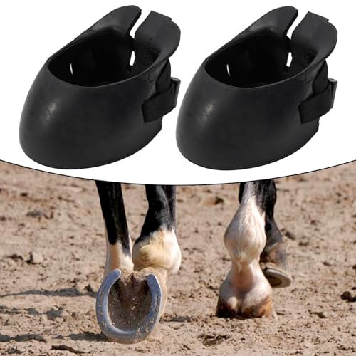 Funktionelle Hufschuhe aus Gummi für Hufschutz, Größe M, 2 Stück