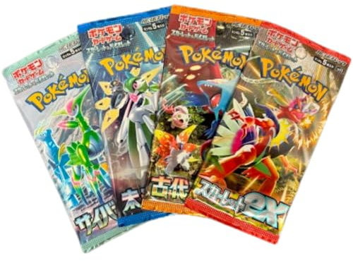 Random Pokemon Japanisches Booster-Set, 4 Stück