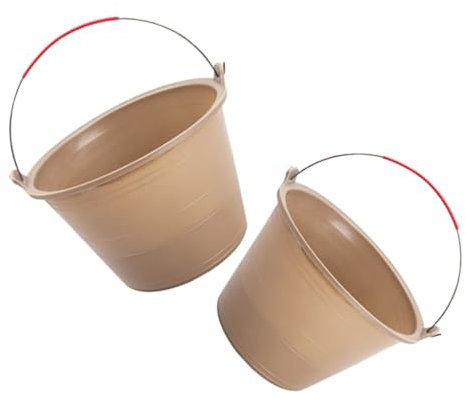 HOMSFOU 2pièces Seau De Construction Seaux Renforcé pour Mélange De Ciment Utilisation Polyvalente sur Chantier Résistants Et