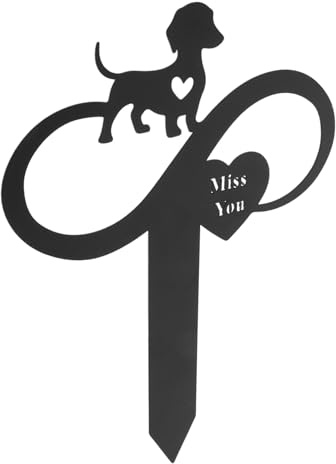 GALPADA Plaque commémorative pour Animaux de Compagnie Piquet de Cour pour Animaux de Compagnie Pierres tombales commémoratives Coupages de tombes commémoratifs pour Chiens Métal Noir