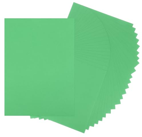 QUARKZMAN 24 Feuilles De Papier Cartonné Vert Pour Imprimante 8.5 x 11 A4 Papier Épais 250gsm/170lb Carton En Vrac Pour Imprimante DIY Scrapbook Menus Cartes Invitations Et Artisanat