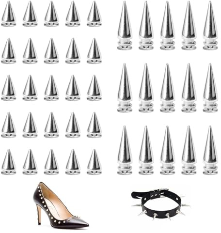 150 Pieces Spikes Studs for Clothing Screw Back Bullet Spikes
