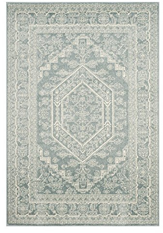 SAFAVIEH Tappeto Tradizionale per Soggiorno, Sala da pranzo, Camera da letto - Adirondack Collection, A Pelo Corto, Ardesia e Avorio, 91 X 152 cm