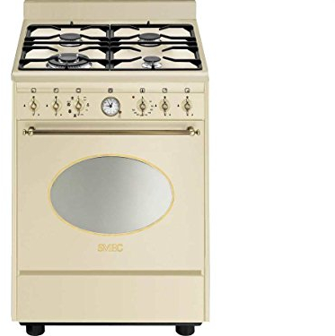 Smeg CO68GMPD9 four et cuisinière Crème Gaz A - Fours et cuisinières (Cuisinière, Crème, Rotatif, Devant, Analogique, Gaz)