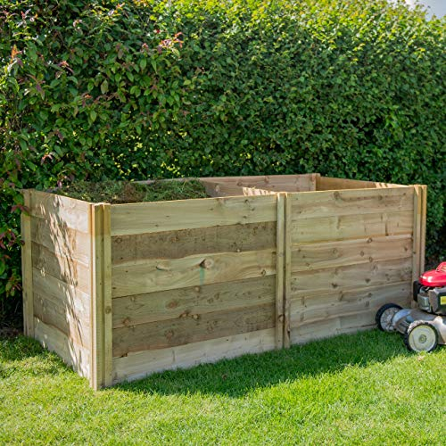 Forest Garden 650L Pressure Treated Wooden Slot Down Compost Bin Extension Kit