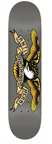 Anti-Hero Eagle Skateboard Mixed Tray Classic, Unisex, AHDK0029, Gray, 8,25 x 32