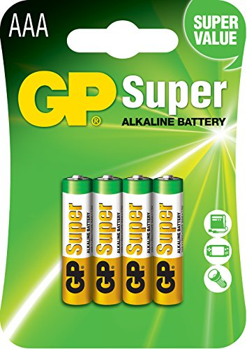 Batterie Super Alcaline Mini Stilo AAA (Blister 4 Pezzi) - Pila Batteria Alcaline per per Prodotti Elettronici, Elettrici, Radiocomandi, Telecomandi - Super Durata