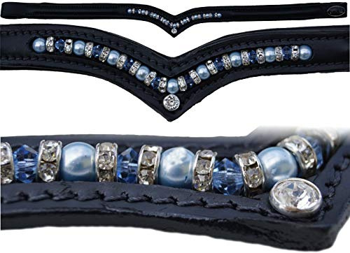 HKM SPORTS EQUIPMENT Stirnband -Crystal Pearl-, schwarz, Warmblut