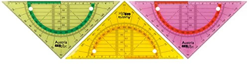Aristo GEO Flex Geometrie-Dreieck, Hyp. 16 cm, Neon-sortiert, Kunststoff, 16 cm