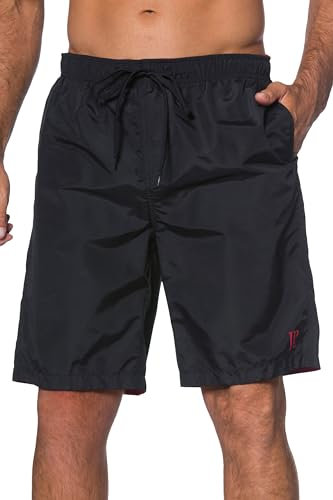 JP 1880 Herren Badeshorts, Beachwear, Elastikbund Badeshorts Schwarz 3XL