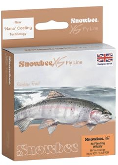 Snowbee XS Floating Fly Line, High Viz Orange, 90 ft, WF5–WF8, Ultra-Low Friction Coating, Balanced Taper for Maximum Visibility and Smooth Presentation