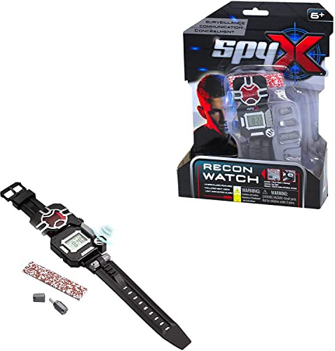 SpyX - Recon Spy Watch For Kids - 8-in-1 Gadget For Fun Day or Night Spy Missions - Includes Digital Readout, LED Spotlight, Stopwatch, Light and Motion Alarms, 6+ Years