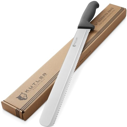 KUTLER Professional 14-Inch Bread Knife and Cake Slicer with Serrated Edge - Ultra-Sharp Stainless Steel Cutlery