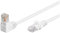 Goobay 94162 CAT 5e Einseitig abgewinkeltes Netzwerk / Ethernet Kabel, U/UTP Netzwerkkabel, weiß; Innenleiter CCA, 1x RJ45-Stecker 90° (8P8C); 0,5 Meter, Weiß/Schwarz